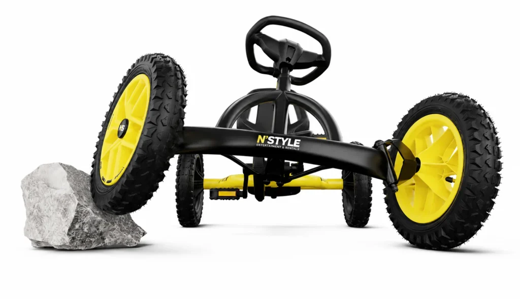 Off-road pedal kart in studio shot