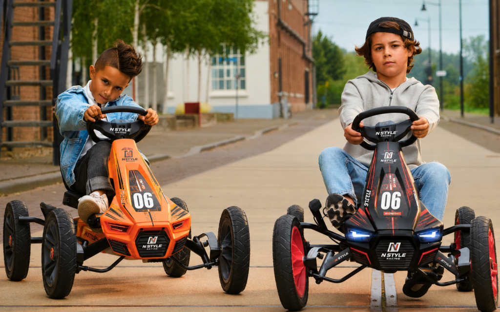 Racing through the neighborhood streets